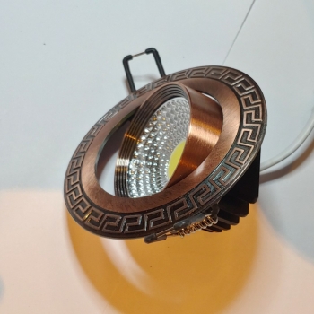 Miedziany sufitowy reflektor ścienny sufitowy retro 3W COB [22230000706]